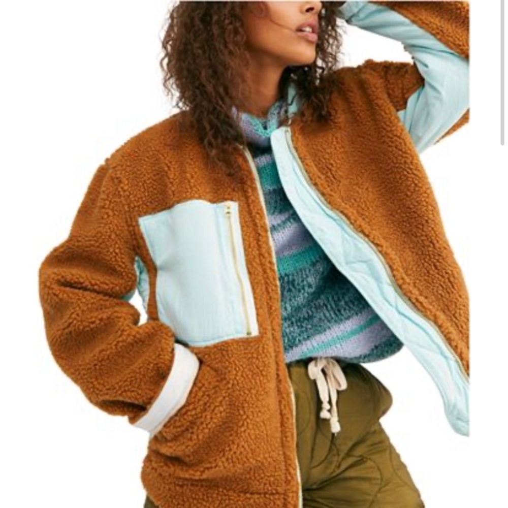 NWT Blue and Teal Rivington Sherpa Jacket